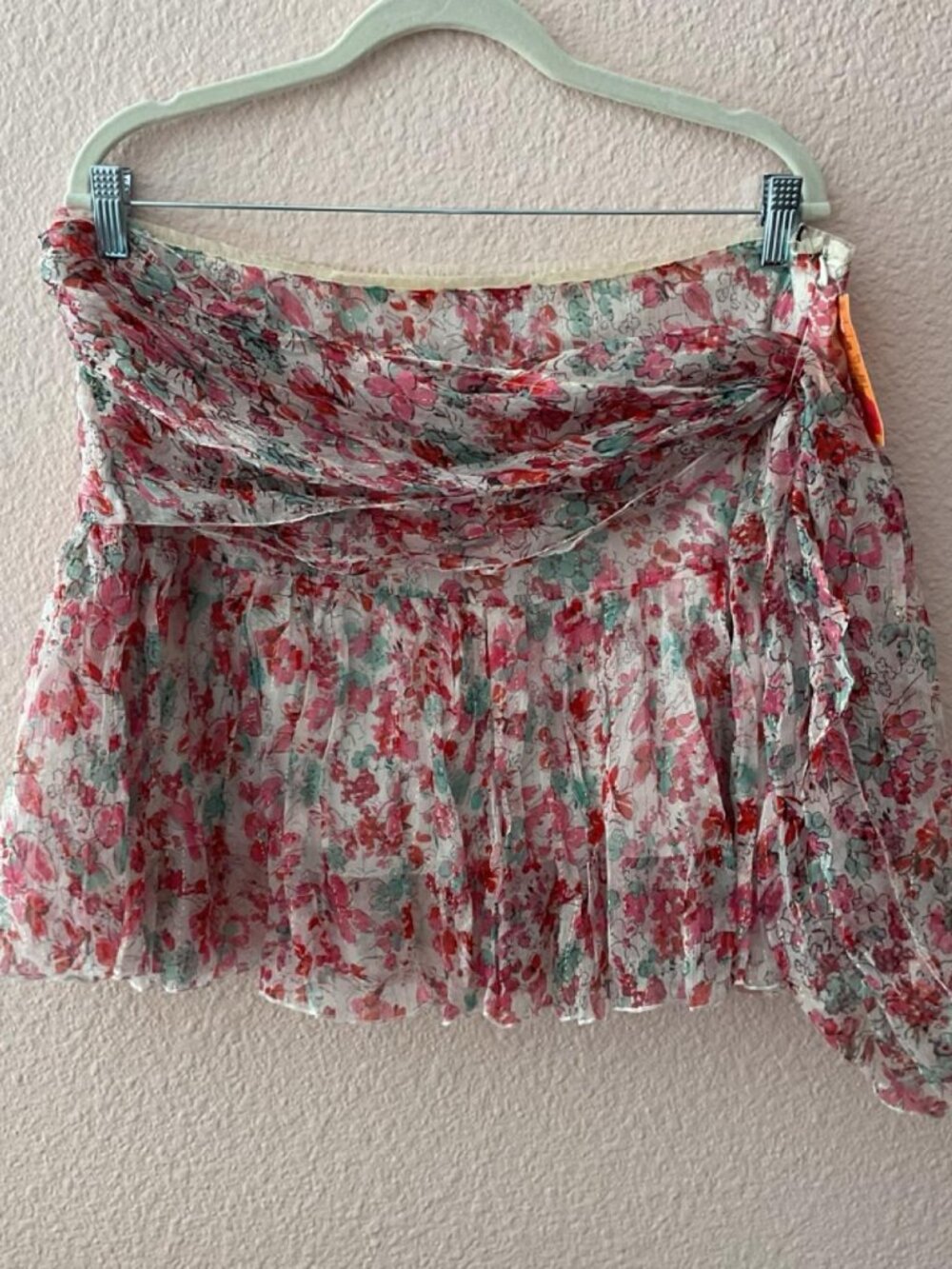 Vintage Kenzie floral silk mini skirt